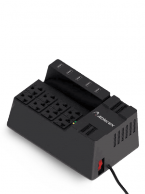 ABLEREX - AB-R1208USB - Regulador 1200VA / 600W / 8 Salidas NEMA 5-15R / 5 USB puertos de carga. #MCI1 #ABLEREXHOT - Image 1