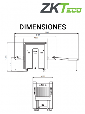 ZKTECO ZKX6550 Máquina de Rayos X con energía doble, túnel para equipaje de 65 x 50 cm, estación de monitoreo, escaneo bidireccional y capacitación en sitio incluida. #MCI2 - Image 3
