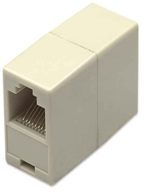 INTELLINET 504225 COPLE RJ45 MODULAR CAT5E HEMBRA A HEMBRA UTP Para Telecomunicaciones, 8 hilos Pin a Pin - Image 1