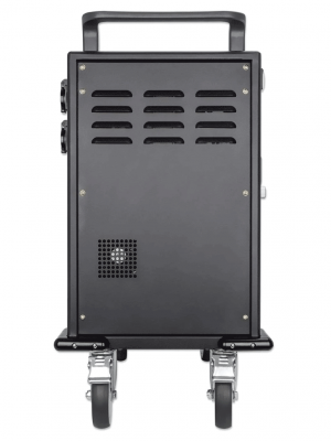 MANHATTAN - 716000 - Gabinete móvil carga profesional / 32 puertos, compartimientos espaciosos teléfonos y tabletas, 576 W total, 18 W por puerto, bloqueo código PIN, protección sobretensiones, ventilación silenciosa, carcasa metal, negro #PROMOMAYO - Image 3
