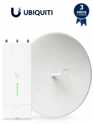 Ubiquiti AF-5XHD-34-S45 -  Kit AirFiber con Radio AF-5XHD y Antena AirFiber de 34 dBi Slam-45 para enlaces PTP de clase carrier BACKHAUL con hasta 500 Mbps Full Duplex y en banda libre de 5.8 GHz. - Image 1