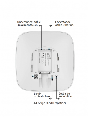 AJAX ReX 2 - Repetidor de señal de radio con compatibilidad para verificación fotográfica. Color Blanco #MCI2 - Image 4