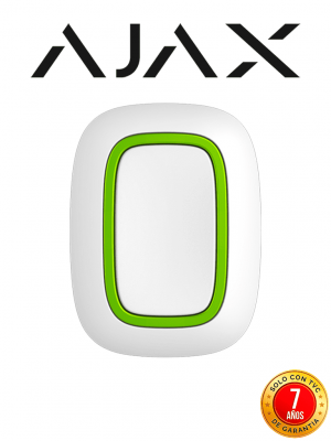 AJAX Button W - Botón  inteligente  multifuncional. Botón de pánico / Control de dispositivos de automatización / Silenciar alarmas de detectores de incendios. Color Blanco (28203.26.WH3) #VIVESEGURO #AJAXBUTTON - Image 1