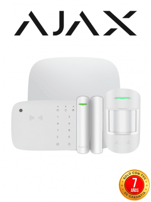 AJAX KIT HUB 4G KEYPADCOMBI - Panel de alarma Hub 4G conexión ETHERNET- 4G APP “AJAX PRO” iOS y Android , 1 sensor de movimiento, 1 detector puerta o ventana, 1 Teclado táctil inalámbrico con sirena incluida y lector DESFire. #AJAXBDAYS - Image 1