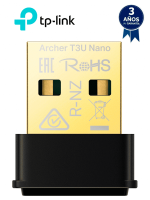 TP-LINK ARCHER T3U NANO - Adaptador USB MU-MIMO inalámbrico nano AC1300 , velocidades de hasta 1300 Mbps con 400 Mbps en 2,4 GHz y 867 Mbps en 5 GHz , MU-MIMO .#TP9 #MCI1 - Image 1