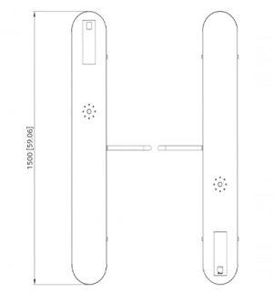 DAHUA ASGB521H-D - Swing Barrier Media para exterior/ 1 Carril/ Motor Electrico CD/ Acero Inoxidable/ Puerto RS232/ Soporta Conteo de Entrada y Salida/ 20personas x minuto/ Entrada de Alarma de Incendio para desbloqueo/ - Image 3