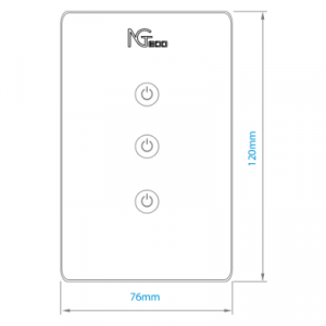 NGTECO NGS103 - Apagador Inteligente WiFi 3 Botones Touch / Control Remoto vía App / Control por Voz / Temporizador / Panel Táctil de Alta Sensibilidad / WiFI 2.4 GHz / Se requiere Cable Neutro / Compatible con Alexa y Asistente de Google - Image 4