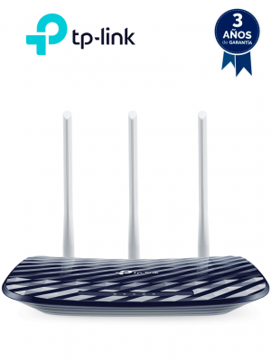 TP-LINK Archer C20 - Ruteador WiFi AC 733Mbps con 1 puerto WAN RJ45 Fast Ethernet, 4 puertos LAN RJ45 Fast Ethernet y 3 antenas fijas. - Image 1