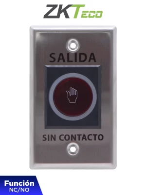 ZKTECO TLEB102 - Botón de Salida sin Contacto, Serie K11, Indicador LED, Acero Inoxidable, 12 VCC, Función NC/NO, Distancia de Detección hasta 10 cm - Image 1