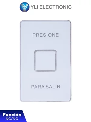 YLI TSK830NCLED - Botón de Salida Táctil, Luz LED, Cristal Templado, Acabado Elegante, 12 VCC, Función NC/NO, Sin Caja de Instalación Requerida #HD5 - Image 1