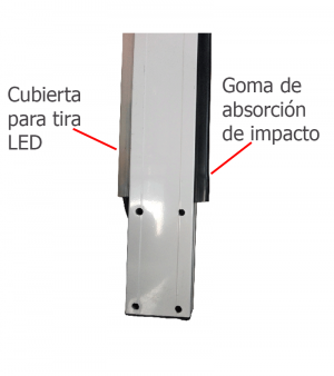 WEJOIN WJLBM4L - Brazo recto Izquierda LED tipo rectangular de 4 metros / Compatible con barrera  LED izquierda - Image 2