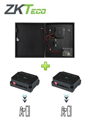 ZKTECO C2260BP - Paquete de Panel de Control de Acceso para 2 puertas con Gabinete Metálico / Incluye 2 Expansores DM10 Para 2 Puertas Adicionales / Comunicación RS485 - Image 1