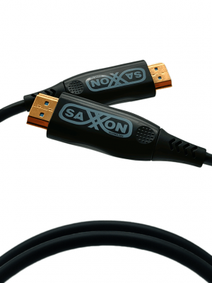 SAXXON SX15HDF047 - Cable HDMI de 15 Metros por Fibra Óptica 4K@60Hz / Fibra 4 hilos + 7 hilos cobre estañado / Compatible con HDMI 2.0 / Alta velocidad 18 Gbps / 3D / HDR / Caja de Aleación de Zinc / Calidad Premium - Image 1