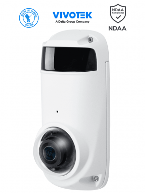 VIVOTEK CC9381-HV-v2 - Cámara IP panorámica exterior de 5 MP con visión 180º, Smart IR 15 Mts, IP66, IK10, WDR Pro, Micrófono integrado, Deep Search IA, Smart VCA,Trend Micro, Smart Stream III, NDAA, ONVIF - Image 1