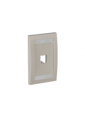 PANDUIT CFPE1IWY - Placa de pared Vertical  / 1 Puerto /Mini-com / Blanco hueso / Con espacio para etiquetas - Image 1