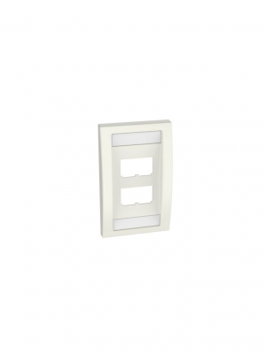 PANDUIT CFPE4IWY - Placa de pared Vertical / 4 Puertos /Mini-com / Blanco hueso / Con espacio para etiquetas #MCI1 - Image 1