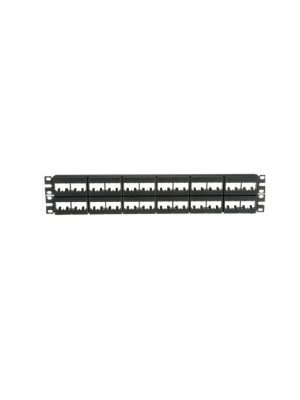 PANDUIT CPP48WBLY - Panel de distribución Mini-Com™, 48 puertos, 2 RU, Negro - Image 1