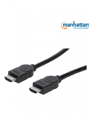 MANHATTAN 322539-Cable HDMI de 10m / Alta Velocidad / Macho a macho / Blindado / Resolución de 1080p / Color intenso / Hasta 10.2Gbps a 340MHz / Terminales en PVC/ Color negro - Image 1
