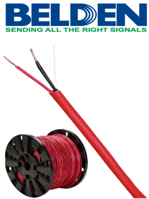 BELDEN 5220UL0021000 - Bobina de cable para sistemas de deteccion de incendio / 2 Conductores / Calibre 16 / Sin blindar / Rojo / 305 Metros - Image 1