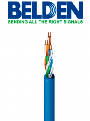 BELDEN 1583A006U1000 - Cable UTP / 4 Pares / Categoria 5E / 24  AWG / 305 Metros / 100% Cobre / Color azul/ - Image 1