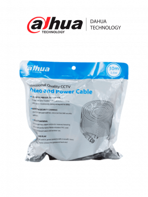 DAHUA DH-PFM942I-30-5 - Cable de 30 Metros Armado para Video y Energía/ Para Camaras Hasta 4k/ con Conectores BNC y de Energía/ Uso Exterior e Interior/ Cobre de Alta Pureza/ Soporta: AHD/CVI/TVI/CVBS/ - Image 1