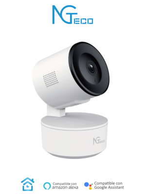 NGTECO NGC2301 - Cámara PT WiFi / 1080p / Distancia IR 5 metros / Detección de movimiento / Movimiento 355° horizontal, 80° vertical / Almacenamiento Local y en la Nube / Control Remoto / Audio Bi-direccional / Funciona con Alexa #NG #ZK9 #MCI2 - Image 1