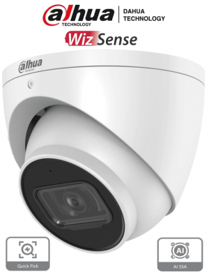 DAHUA IPC-HDW3441EM-S-S2  - Camara IP Domo de 4 Megapixeles con IA/ WizSense/ Lente de 2.8mm/ 102 Grados de Apertura/ Microfono Integrado/ IR de 50 Metros/ SMD 4.0/ AI SSA/ H.265+/ Ranura para MicroSD/ WDR Real de 120 dB/ - Image 1