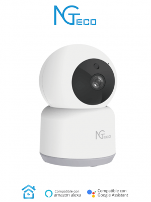 NGTECO NGC2401 - Cámara PT WiFi / 1080p / Lente 3.6mm / Visión panorámica e inclinación / Visión Nocturna / Almacenamiento Local y en la Nube /  Control Remoto / Audio Bi-direccional / Funciona con Alexa #NG #ZK9 - Image 1