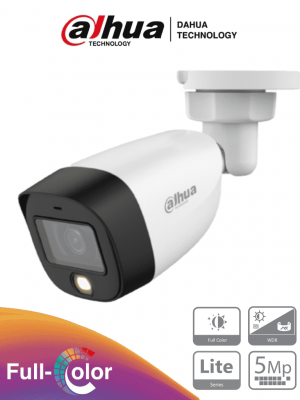 DAHUA HAC-HFW1509C-LED-28 - Cámara Bullet Full Color de 5 Megapixeles/ Lente de 2.8 mm/ 112 Grados de Apertura/ Leds para 20 Mts/ WDR de 120 dB/ Starlight/ IP67/ #ProHDCVI #FULLC #1CM #MCI2 #MCC - Image 1