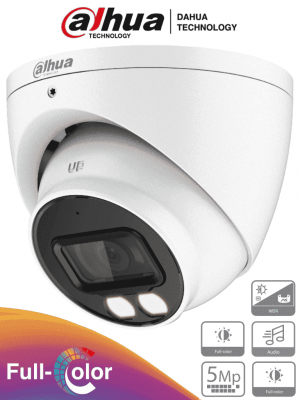 DAHUA  HAC-HDW1509TN-A-LED-0360B - Cámara Domo Full Color de 5 MP con lente de 3.6 mm y micrófono integrado. Ofrece iluminación LED hasta 40 metros, tecnología Starlight y resistencia al agua IP67 #HDCVI9.0 #VIVA #TECNOWEEN #TW1 - Image 1