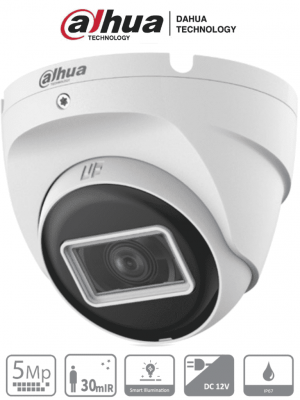 DAHUA HAC-T2A51N-U-28-S2 - Camara Domo de 5 Megapixeles/106 Grados de Apertura/ Metalica/ Lente de 2.8 mm/ IR de 30 Metros/ Soporta: CVI, AHD, TVI y CVBS/ #1CM - Image 1