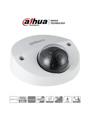 DAHUA HDBW2241F-M-A-28 - Camara Domo 1080p/ 2 Megapixeles/ Especial para DVR Movil/ Starlight/ Lente de 2.8mm/ IR 20 Mts/ Microfono Integrado/ WDR Real de 120 dB/ IP67/ IK10/ - Image 1