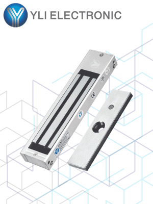 YLI YM180NLED Cerradura Magnética con indicador led para Control de Acceso / Fuerza de Sujeción 180 Kg o 350 LB / Compatible con Soporte MBK180NZL / Para puerta de madera, vidrio o metal - Image 1