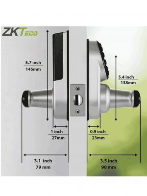 ZKTECO ML300 -  Cerradura Inteligente con Teclado y Verificación de Huella, Conectividad Bluetooth, Capacidad para 100 Usuarios, Compatible con la App Zsmart #HD2 - Image 3
