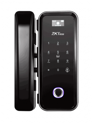 ZK GL300 - Cerradura Biométrica para Puertas de Vidrio, Compatible con Anchos de Puerta de 10 a 12 mm, Capacidad para 100 Usuarios, Control Remoto Incluido, Compatible con Tarjetas Mifare 13.56 MHz - Image 2
