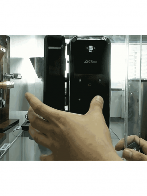 ZK GL300 - Cerradura Biométrica para Puertas de Vidrio, Compatible con Anchos de Puerta de 10 a 12 mm, Capacidad para 100 Usuarios, Control Remoto Incluido, Compatible con Tarjetas Mifare 13.56 MHz - Image 5
