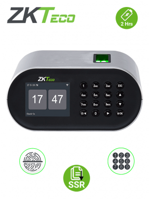 ZKTECO D1 - Control de Asistencia Básico / 1000 Huellas / Función SSR / Descargas  USB en Hoja de Cálculo / 2 Horas de Respaldo / Para Escritorio - Image 1