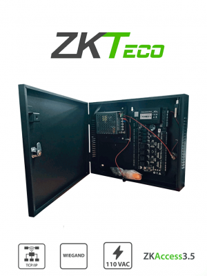 ZKTECO C3400B - Control de Acceso Profesional / 4 Puertas / 4 Lectoras / PULL / Gabinete y Fuente / Sin Biometria - Image 1