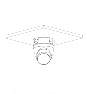 DAHUA IPC-HDW3441EM-S-S2  - Camara IP Domo de 4 Megapixeles con IA/ WizSense/ Lente de 2.8mm/ 102 Grados de Apertura/ Microfono Integrado/ IR de 50 Metros/ SMD 4.0/ AI SSA/ H.265+/ Ranura para MicroSD/ WDR Real de 120 dB/ - Image 2