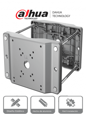 DAHUA DH-PFA153-SG - Montaje en Poste para Camaras PTZ y Cajas de Exterior/ Aluminio y Acero/ Compatible con Brazo  PFB710W-SG / Compatible con cámara DH-PSDW81642ML-A360-D237 - Image 1