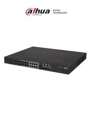 DAHUA DH-S5500-24GF4XF-E  - Switch Gigabit Inteligente de 24 puertos de Fibra Optica/ 16 Puertos SFP 100/1000 Basex + 8 Puertos SFP 100/1000 Mbps Combo/ 8 Puertos Ethernet 10/100/1000 Combo/ Swtiching 336 Gbps/ Tasa de Reenvio 96 Mbps/ VLAN Etc./ - Image 1