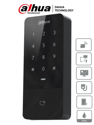 DAHUA ASI1201E-D  - Control de Acceso Independiente con Teclado Touch y Tarjetas ID/ 30,000 Usuarios, 60,000 Registros/ TCP/IP/ Soporta Lectora Esclavo por Wiegand y RS-485/ Uso Exterior IP66/ Desbloqueo con Tarjeta, Pasword o Combinación/ #BuenFinDahua20 - Image 1