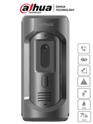 DAHUA VTO2101E-P-S2 - Frente de Calle para Videoportero IP/ Antivandalico IK10/ Funcion Independiente/ Metalico/ IP65/ Camara de 2 Megapixeles/ Soporta Mensajes de Video y Audio/ PoE 802.3 af/ Apertura de Puerta/ #VDP - Image 1
