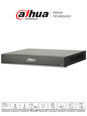 DAHUA DHINVR521616PI - NVR 16 Canales IP / 4K con inteligencia artificial / Reconocimiento facial / IA / H265+ / Rendimiento 320 Mbps /  HDMI / VGA / 16 Puertos  PoE / Soporta 2  HDD/ #Proyectos - Image 1