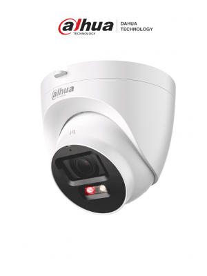 DAHUA IPC-HDW2549T-S-PV - Cámara Domo IP de 5 MP, 30 Mts de Iluminador Dual Inteligente/ Disuasión activa/ Lente 2.8mm/ SMD Plus/ Protección perimetral, Micrófono y Bocina integrados/Audio dos Vías/ IP67/ Ranura MicroSD #LoNuevo #MCI1 #LDM #ILD #SED - Image 1