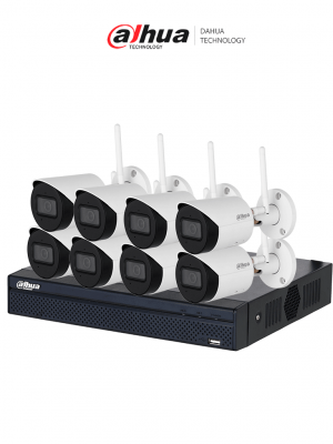 DAHUA BUNDLE IPC-HFW1430DS-SAW - Camara IP Bullet Wifi de 4 Megapixeles/ Lente de 2.8mm/ 90 Grados de Apertura/ H.265+/ IR de 30 Metros/ Microfono Integrado/ Ranura para MicroSD/ Metalica/IP67/ DWDR/Videoanaliticos con SMD/+NVR1108HS-W-S2-CE #DHWifi #BUD - Image 1