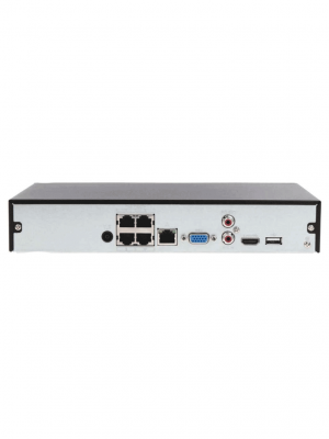 DAHUA NVR1104HS-P-S3/H - NVR de 8 Megapixeles/ 4k/ 4 Canales IP/ 4 puertos PoE/ Smart H.265+/ Rendimiento de 80 mbps/  Salida de Video HDMI&VGA/ 1 Bahía de Disco Duro de Hasta 8TB/ Soporta Camaras con Protocolo Onvif & RTSP/ - Image 2