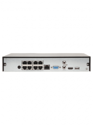 DAHUA NVR1108HS-8P-S3/H - NVR de 8 Megapixeles/ 4k/ 8 Canales IP/ 8 Puertos PoE/ Smart H.265+/  Rendimiento de 80 Mbps/ Salida de Video HDMI&VGA/ 1 Bahía de Disco Duro de Hasta 8TB/ Soporta Cámaras con Protocolo Onvif & RTSP/ - Image 2