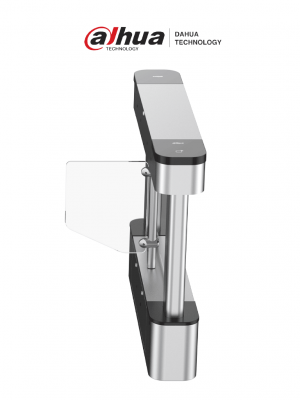 DAHUA DHI-ASGB210Y-R Swing Barrier Derecha/ Desbloqueo Rápido/ Cortina de Luz IR/ Servomotor/ Alarma Sonora y Luminosa/ Acrílico 600 mm Largo #ACCDA - Image 1