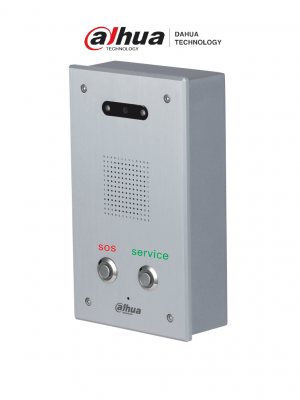 DAHUA DHI-VTA2302A - Intercomunicador de asistencia con cámara HD de 2.7" y 2MP CMOS para baja iluminación. Panel de aluminio anodizado con visión nocturna automática. Incluye botón SOS para llamadas de emergencia. - Image 1